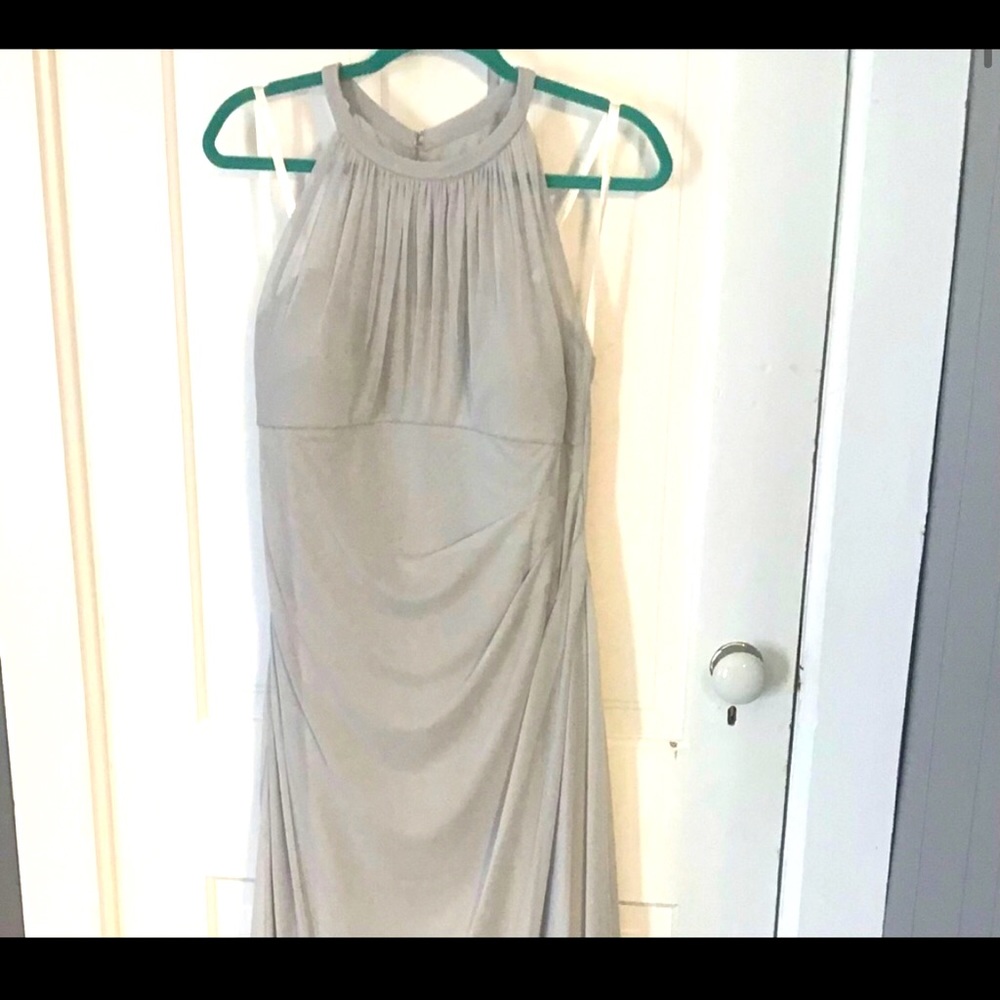 David’s Bridal mystic halter mesh size 12